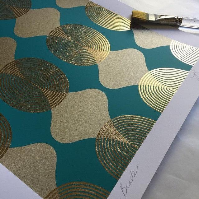 Hourglass Turquoise Wall Decor - 54kibo