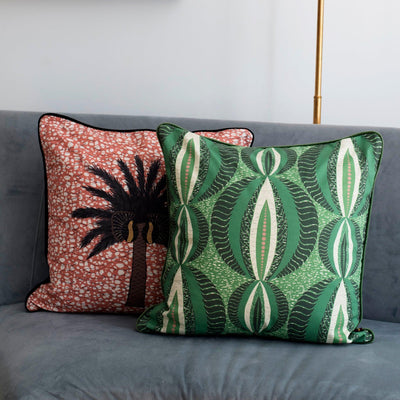 Ijoba Modern Green Throw Pillow in the couch- 54kibo