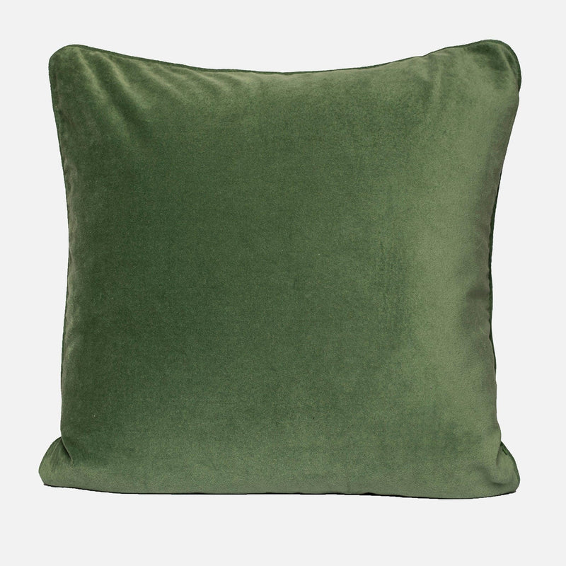 The back of Ijoba Modern Green Throw Pillow - 54kibo