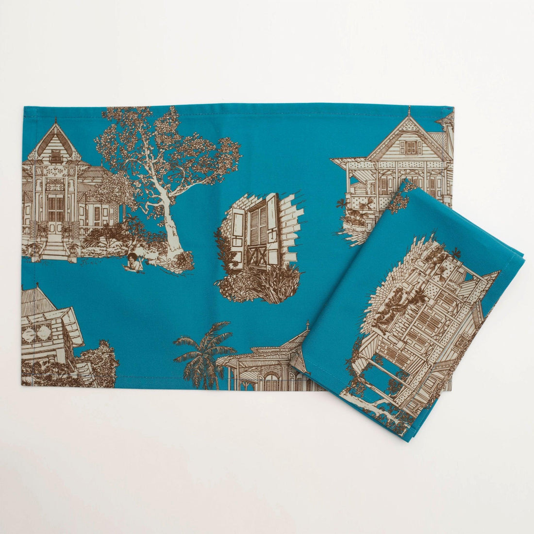 Landmark Blue Placemats Set 2 - 54kibo