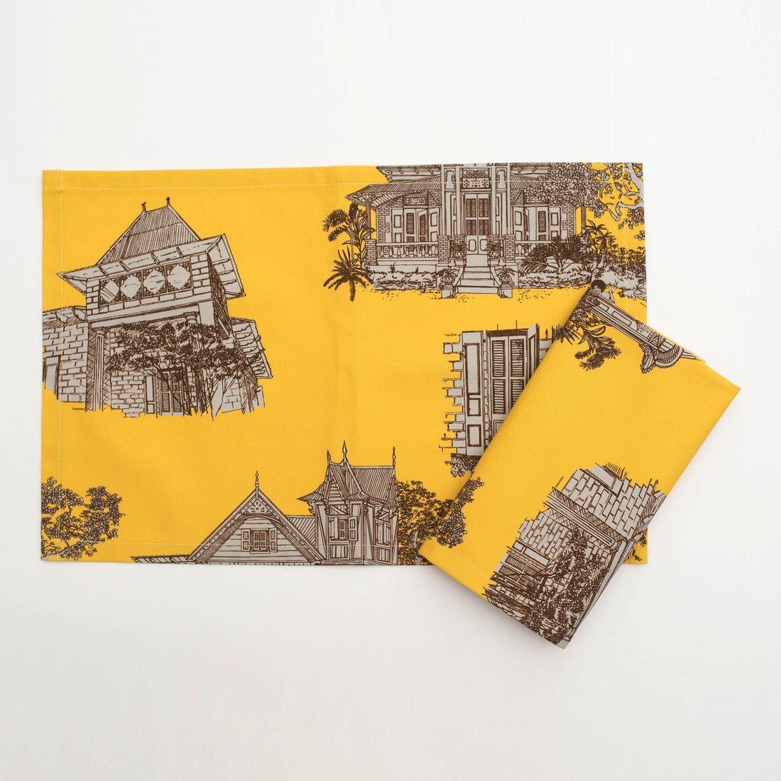 Landmark Yellow Placemats Set 2 - 54kibo