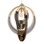 Large Black White Wood Chandelier - 54kibo