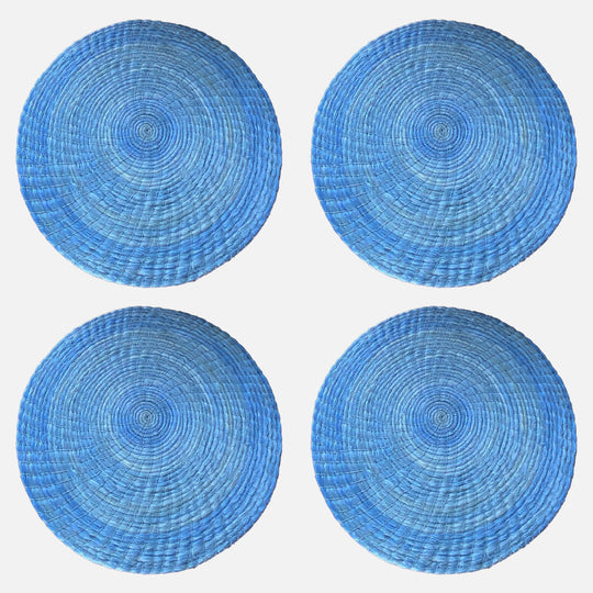 Light Blue Designer Placemats 4 Set - 54kibo