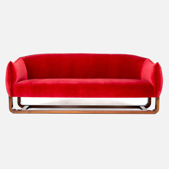 Milo Red Velvet Sofa - 54kibo