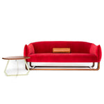 Milo Red Velvet Sofa - 54kibo