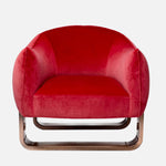 Milo Velvet Red Accent Chair - 54kibo