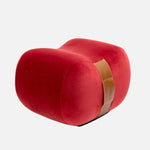 Milo Velvet Red Ottoman - 54kibo