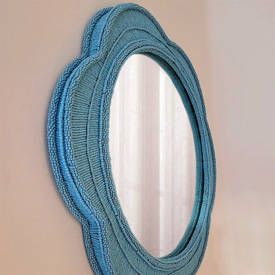 Naka Beaded Turquoise Artwork Mirror - 54kibo