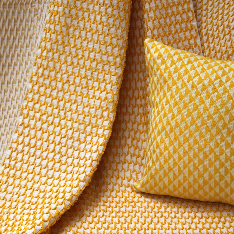 Nayali Yellow Throw Blanket - 54kibo