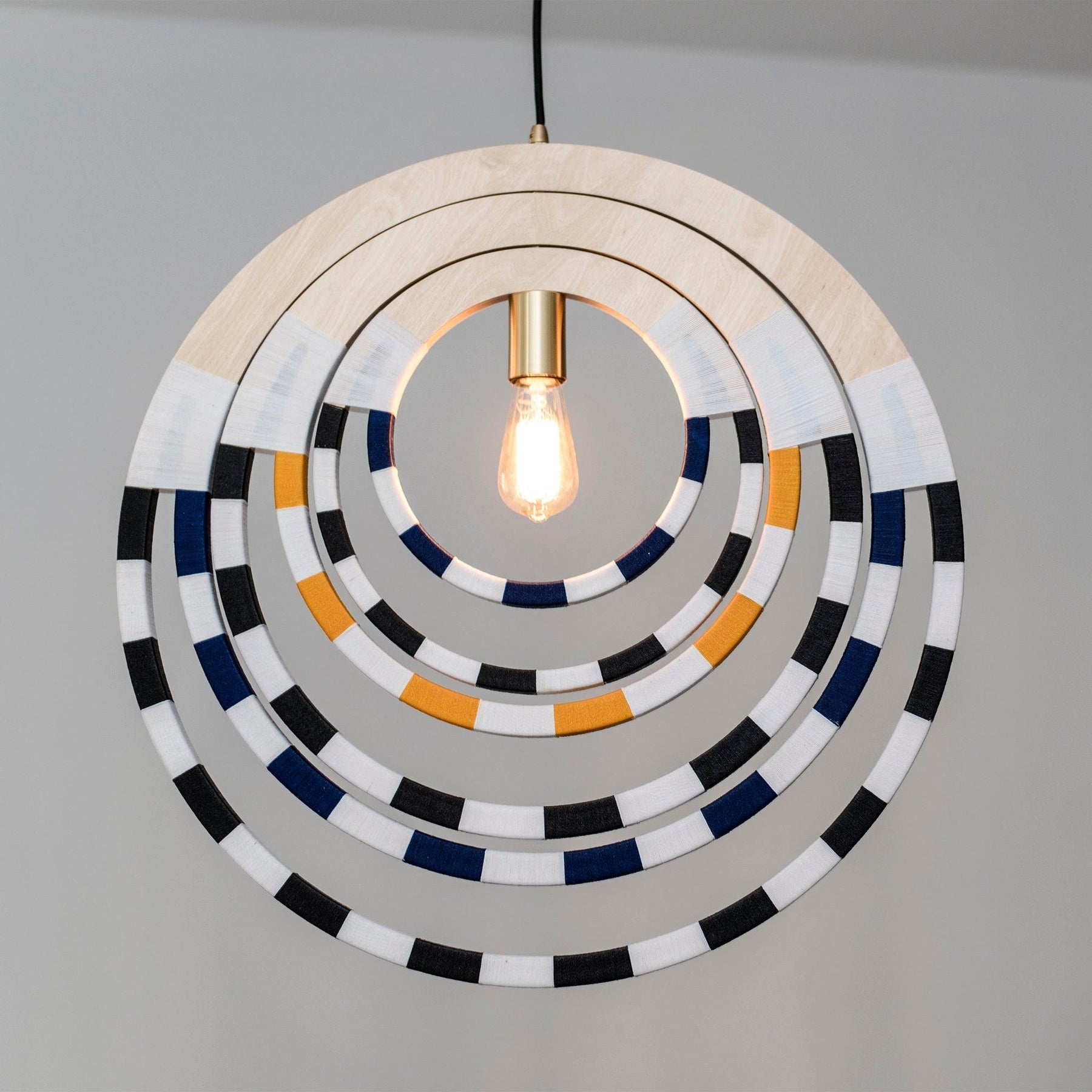 Ndebele Woven Green Pendant Light Stacked - 54kibo