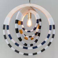 Ndebele Woven Pendant Light in Green - 54kibo