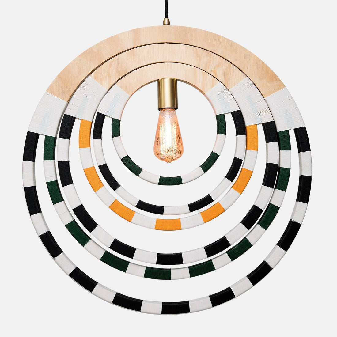 Hanging Ndebele Woven Green Pendant Light - 54kibo