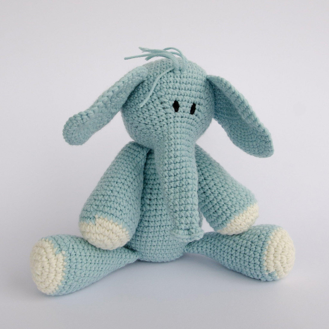 Ndlovu Blue Hand Crochet Elephant Toy - 54kibo