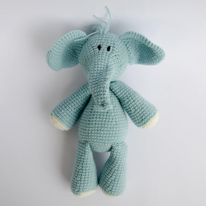 Ndlovu Blue Hand Crochet Elephant Toy - 54kibo