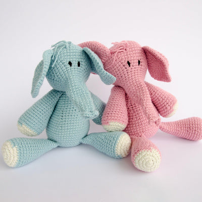 Ndlovu Pink Hand Crochet Elephant Toy - 54kibo