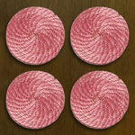 Pink Woven Best Coasters 4 Set - 54kibo