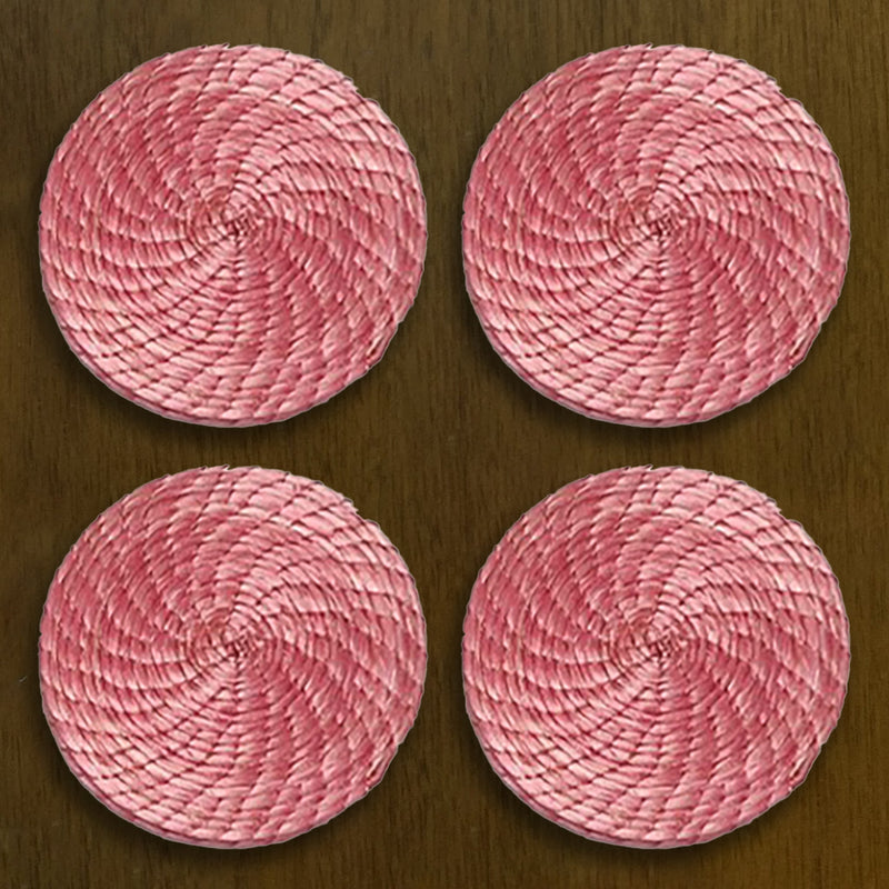 Pink Woven Best Coasters 4 Set - 54kibo