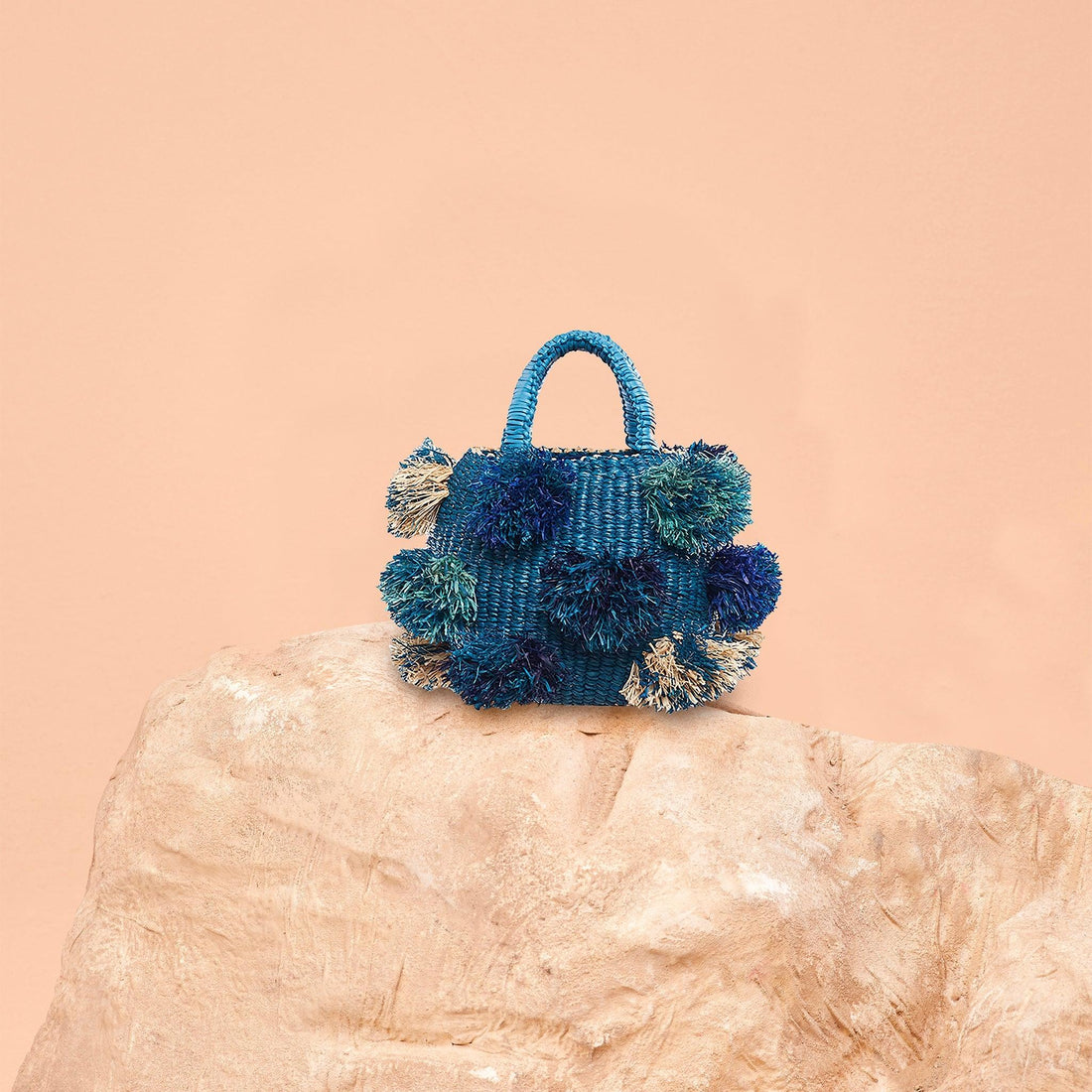 Pom Pom Bag Blue - 54kibo