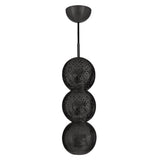 Riad Three Black Chandelier