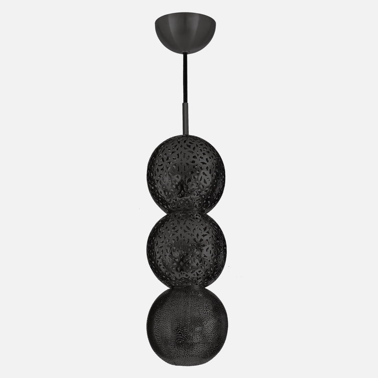 Riad Three Black Chandelier