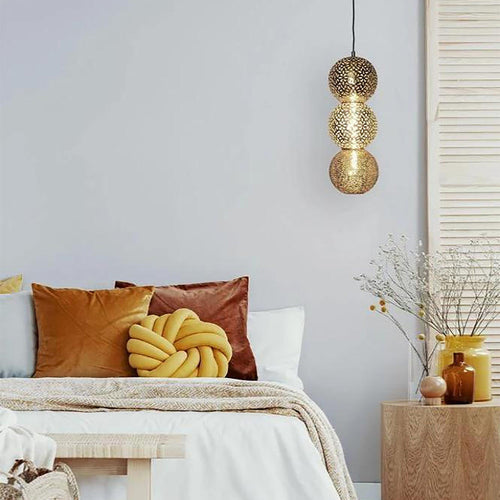 Riad Three Brass UL Listed Lighting - 54kibo