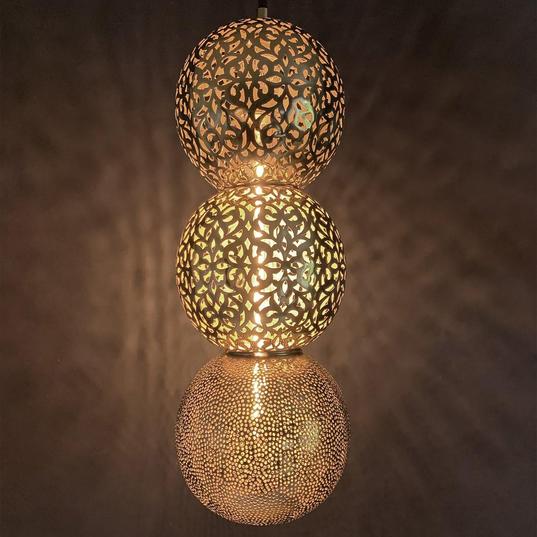 Riad Three Copper Pendant Light - 54kibo