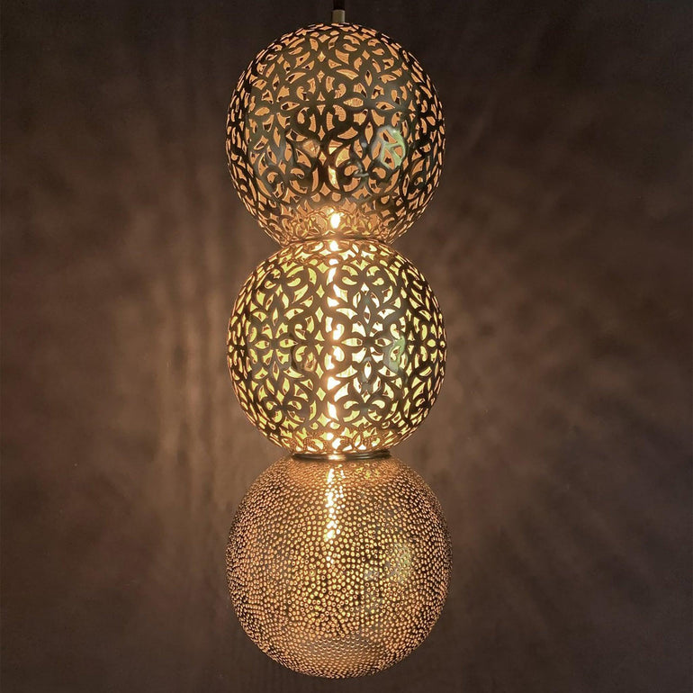 Riad Three Copper Pendant Light