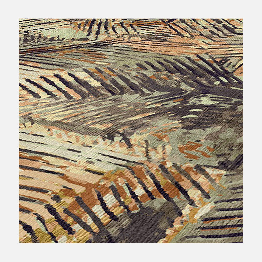 Scrafitto Gold Rug - Strike off Sample 1x1 ft - 54kibo