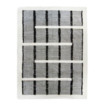 Serpentine Black White Geometric Rug - 54kibo