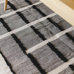 Serpentine Black White Geometric Rug - 54kibo