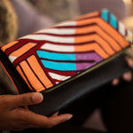 Small Leather Purses Ankara Striped - 54kibo