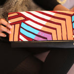 Small Leather Purses Ankara Striped - 54kibo