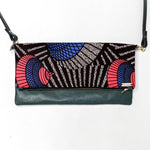 Soft Leather Purses Ankara Blue - 54kibo