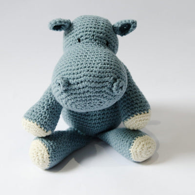 Stuffed Hippo Mvubu Blue Toy - 54kibo