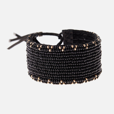 Summer Bracelets Beaded Black Gold - 54kibo