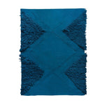 Teal Blue Wool Tufted Rug - 54kibo