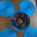 Teal Woven Sisal Basket - 54kibo