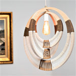 Woven White Pendant Light in use- 54kibo